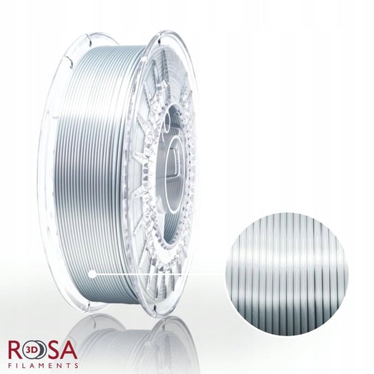 Filament ROSA 3D PLA SILK 1,75mm 800g Srebrny ROSA3D