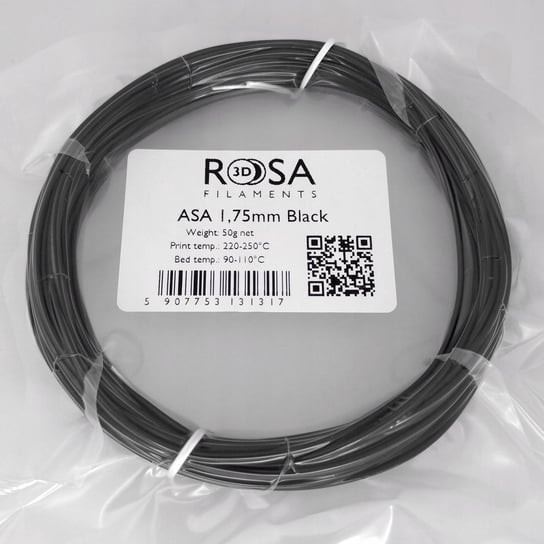 Filament ROSA3D ASA 1,75mm 50g Czarny Black ROSA3D