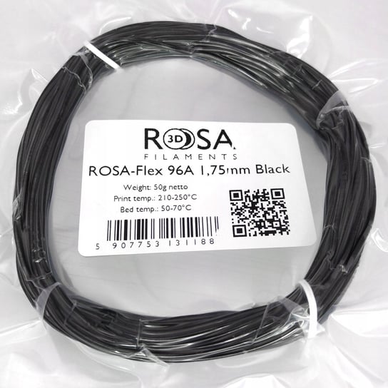 Filament ROSA3D FLEX 96A TPU 50g Czarny Black ROSA3D