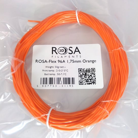Filament ROSA3D FLEX 96A TPU 50g Pomarańcza Orange ROSA3D