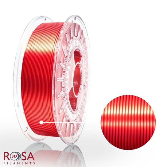 Filament ROSA3D PLA SILK 1,75mm 800g Czerwony Red ROSA3D
