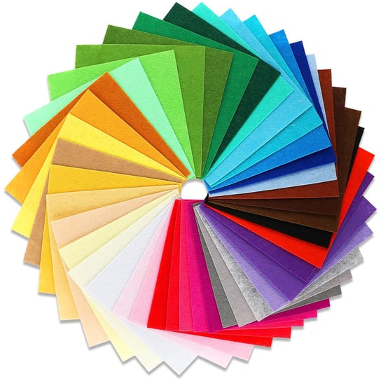 Filc dekoracyjny kolorowy plastyczny 25x25 cm Mix Kolorów 24 szt. Trade Safe