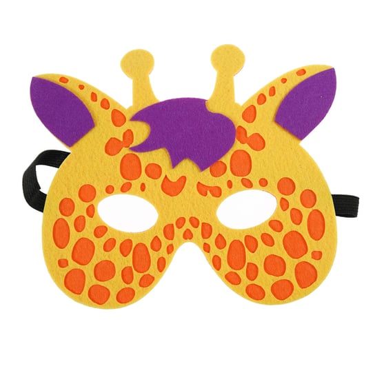 Filcowa maska zwierzątka, Żyrafa, pomarańczowa Arpex