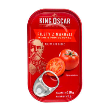 Filety Z Makreli W Sosie Pomidorowym 110G King Oscar M&C