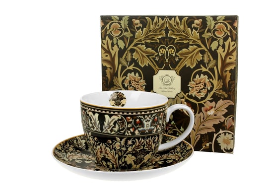 Filiżanka do kawy i herbaty porcelanowa ze spodkiem DUO Acanthus Leaves William Morris 400 ml DUO Gift