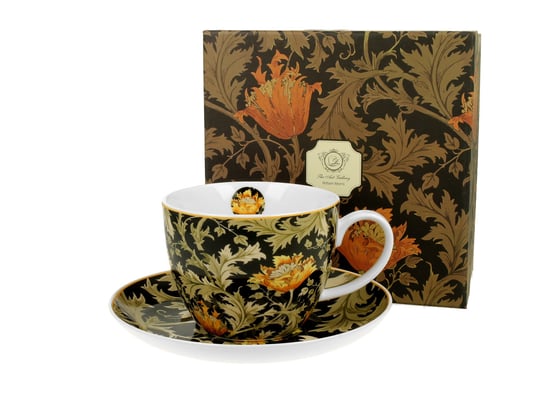 Filiżanka do kawy i herbaty porcelanowa ze spodkiem DUO Chrysanthemum William Morris 400 ml DUO Gift
