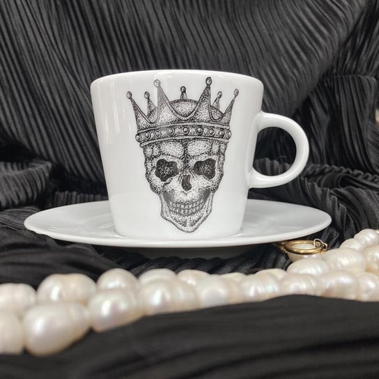 Filiżanka do kawy ręcznie malowana Martwy król 200ml Rzecz-Pospolita Sztuka Użytkowa