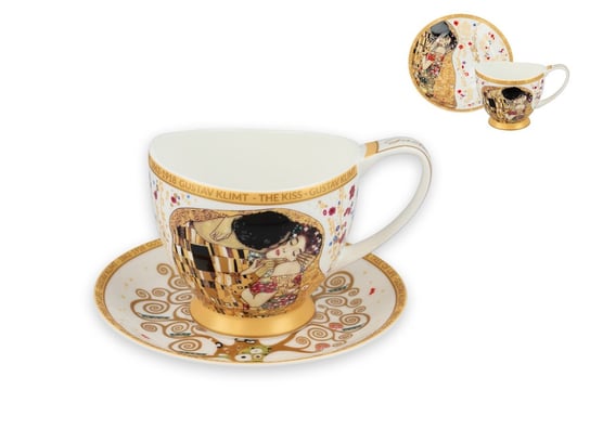 Filiżanka Espresso Vanessa - G. Klimt, Pocałunek, Białe Tło (Carmani) Carmani