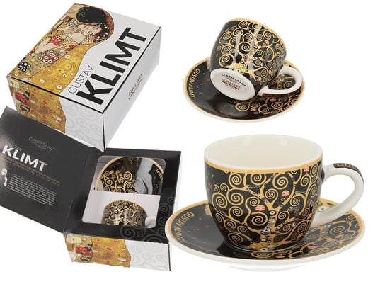 Filiżanka espresso ze spodkiem - G. Klimt, Drzewo życia (CARMANI) Carmani