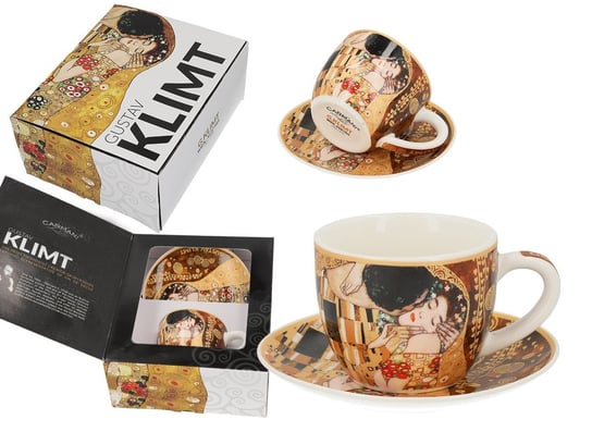 Filiżanka espresso ze spodkiem - G. Klimt, Pocałunek (CARMANI) Carmani