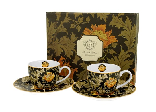 Filiżanki do espresso porcelanowe ze spodkami DUO Chrysanthemum William Morris 100 ml 2 szt DUO Gift