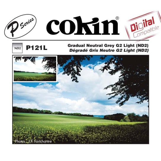 Filtr COKIN P121L, połówkowy szary G2 Light, ND 2 Cokin