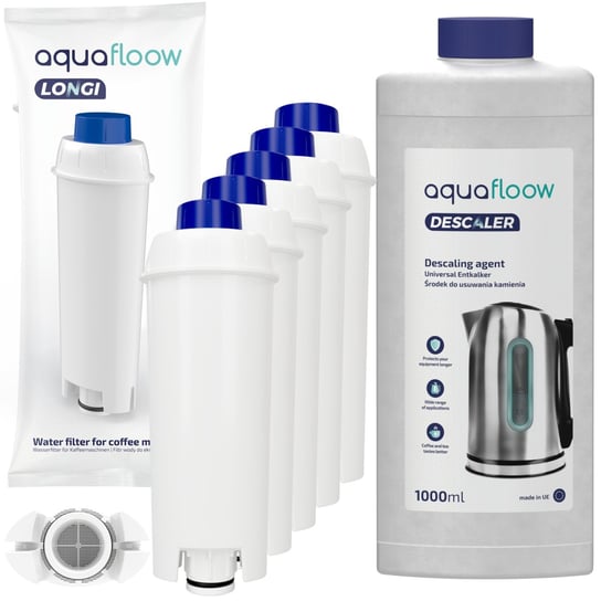 Filtr do wody AquaFloow do ekspresu Delonghi Dinamica 5x + odkamieniacz 1l Aquafloow