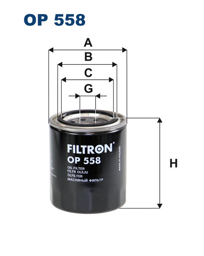 Filtr oleju Filtron OP 558 Filtron