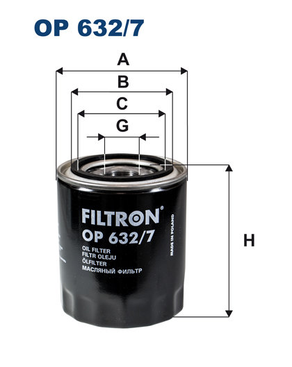 Filtr oleju Filtron OP 632/7 Filtron