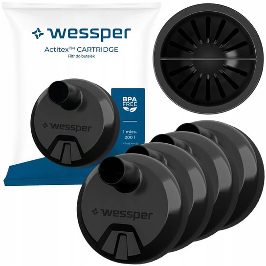 Filtr zamiennik do butelki Aquaphor City - Wessper Actitex CARTRIDGE - 4szt Wessper