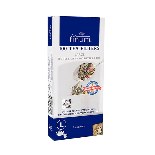 Filtry do herbaty FINUM L, białe, 100 szt. Finum