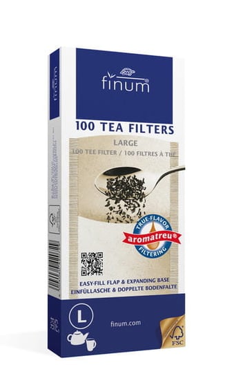 Filtry do herbaty FINUM L, brązowe, 100 szt. Finum