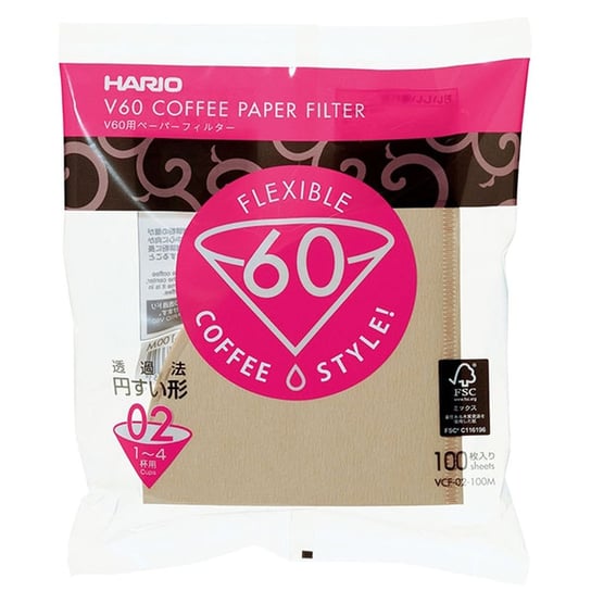 Filtry do kawy papierowe HARIO Misarashi V60-02, 100 szt. Hario