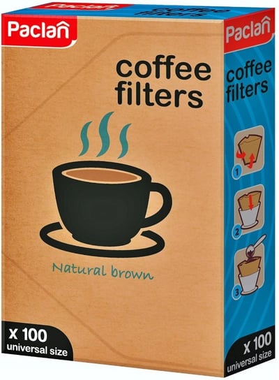 Filtry do kawy papierowe PACLAN Natural Brown 1x4 ,100 szt. Paclan