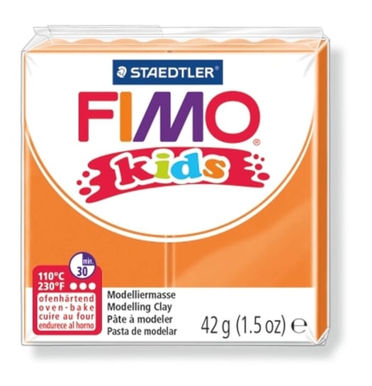Fimo Kids, masa termoutwardzalna, modelina, pomarańczowa Fimo