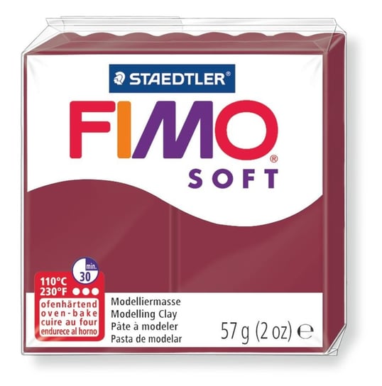 Fimo Soft, masa termoutwardzalna, modelina, wiśniowa Fimo