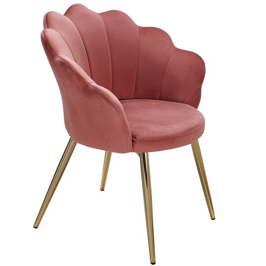 FineBuy Dining Chair Tulip Velvet / Metal FineBuy