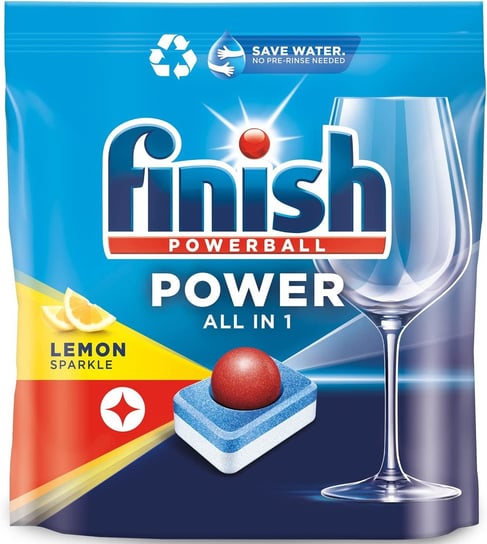 Finish Allin1 Powerball Tabletki do Zmywarki Lemon 20 Sztuk FINISH