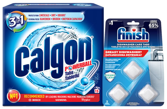 Finish + Calgon zestaw do czyszczenia pralki i zmywarki Reckitt Benckiser