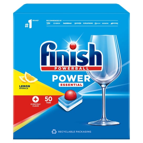 Finish Power Essential Lemon Tabletki do zmywarki 50 sztuk FINISH
