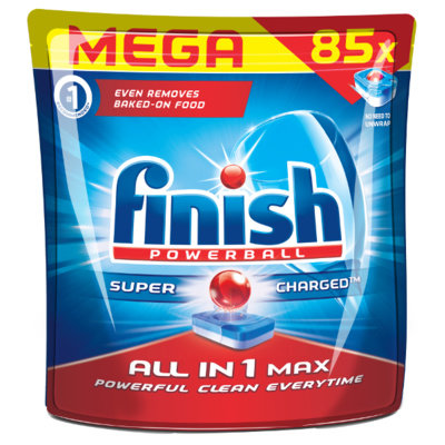 FINISH Powerball All in 1 Max Super charged Tabletki do zmywarki, 85 szt FINISH