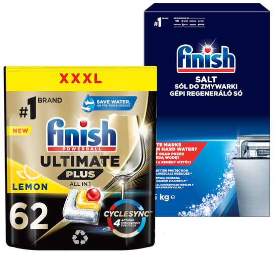 FINISH Ultimate Plus Kapsułki do zmywarki 62 lemon + sól 1,5kg Reckitt Benckiser