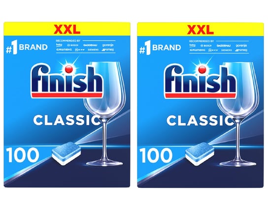 Finish Zestaw Classic Tabletki do Zmywarki 2 x 100= 200szt FINISH
