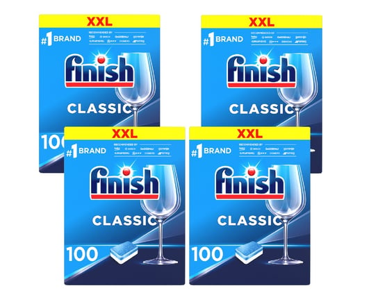 Finish Zestaw Classic Tabletki do Zmywarki 4 x 100= 400szt FINISH
