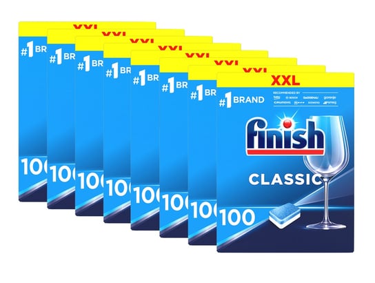 Finish Zestaw Classic Tabletki do Zmywarki 8 x 100szt FINISH