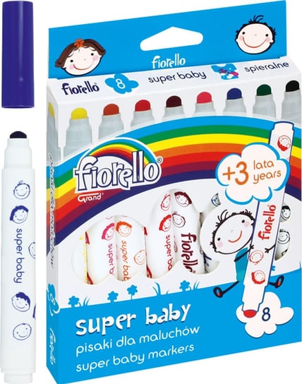 Fiorello, Pisaki dla maluchów spieralne Super Baby, 8 kolorów Fiorello
