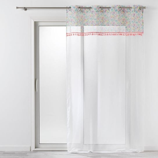 Firana okienna na przelotkach FRESH LIBERTY, 140 x 240 cm, biała z dekorem Douceur d'intérieur