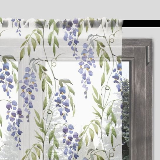 Firana SUMMER wzór SM09 | wisteria 140 x 240 cm Decordruk