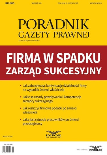 Firma w spadku. Zarząd sukcesyjny - ebook PDF Opracowanie zbiorowe