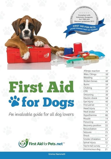 First Aid for Dogs Hammett Emma A