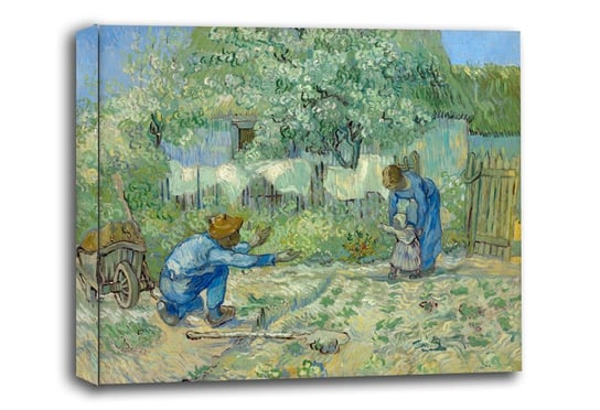 First Steps, after Millet, Vincent van Gogh - obraz na płótnie 120x90 cm Galeria Plakatu