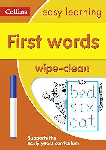 First Words Age 3-5 Wipe Clean Activity Book Collins Educational Core List