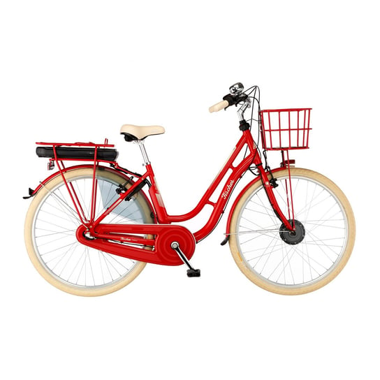 Fischer Bike, Rower elektryczny, City E-Bike Cita Retro 2.1, 28", Czerwony Fischer Bike