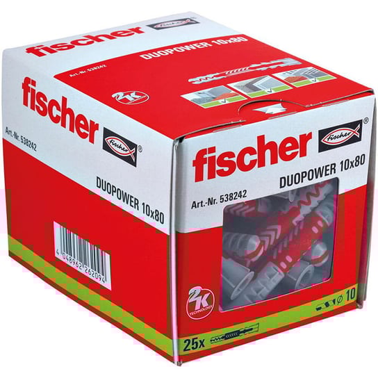 Fischer DuoPower 10x80 mm kołek rozporowy 25szt. DOMAX