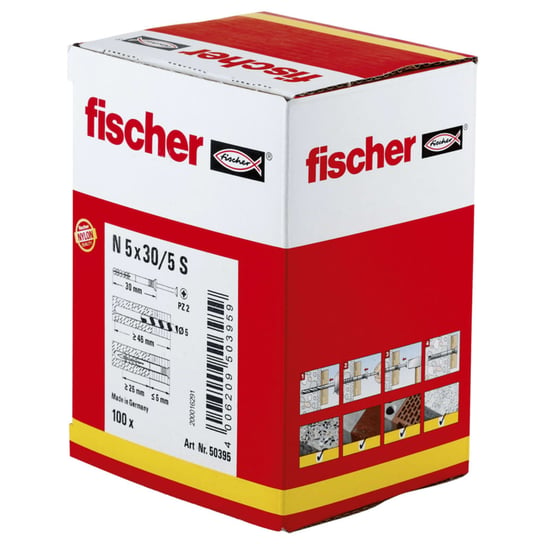 Fischer Kołki wbijane z łbem wpuszczanym Hammerfix, N5x30/5 S, 100 szt FISCHER
