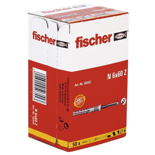 Fischer Kołki wbijane z łbem wpuszczanym Hammerfix, N6x60/30 S, 50 szt FISCHER