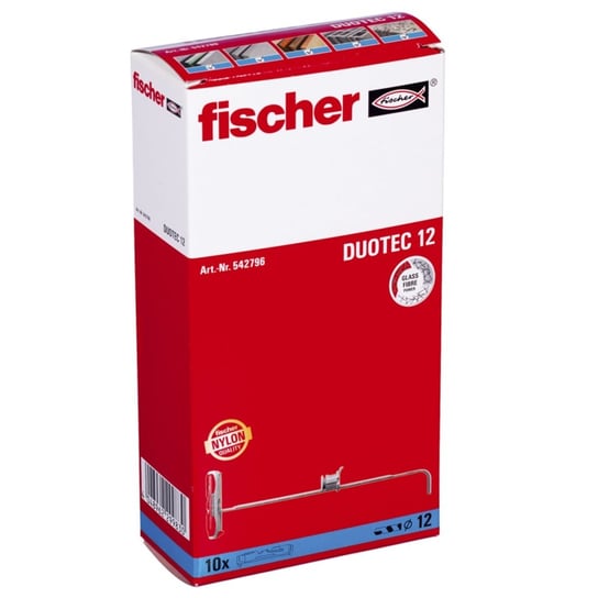 Fischer Zestaw nylonowych kołków uchylnych DUOTEC 12, 10 szt. FISCHER