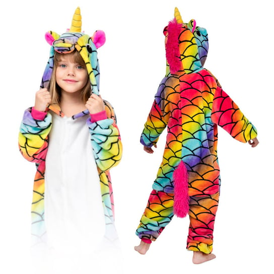 Fish Scale Pegasus Kigurumi Onesie Dres Piżama Dla Dzieci Kombinezon S Zolta