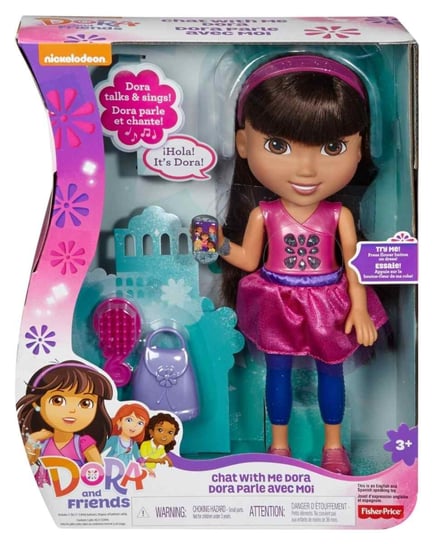 Fisher Price, Dora poznaje świat, lalka interaktywna Śpiewająca Dora z telefonem Fisher Price