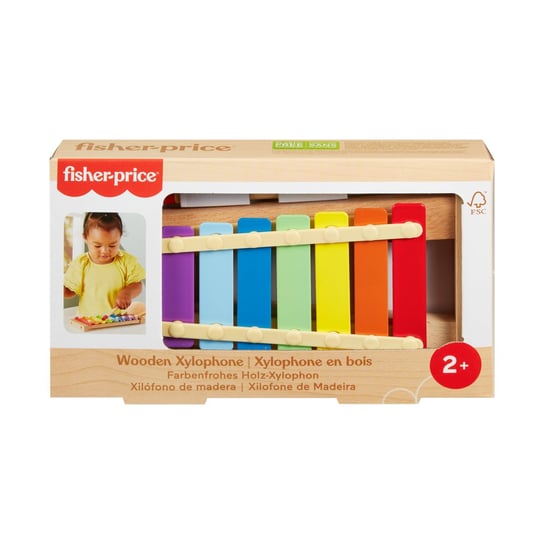 Fisher-Price Drewniane cymbałki Zestaw Drewniana zabawka dla dzieci Fisher Price